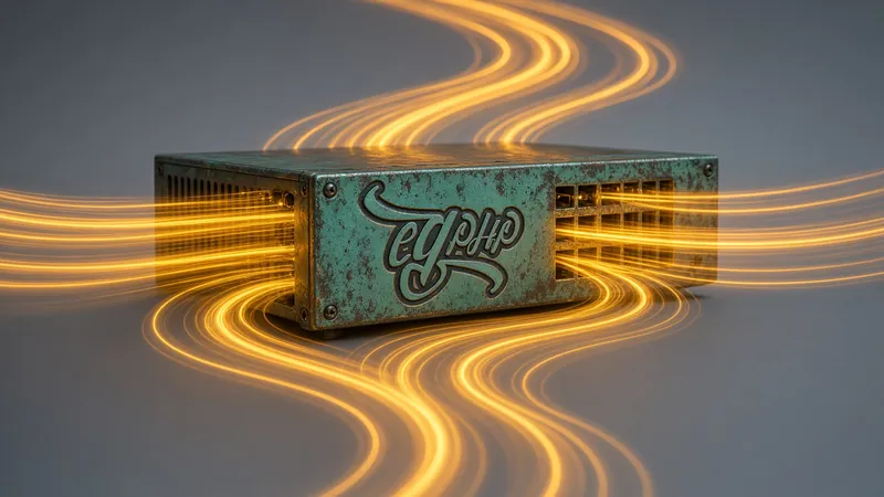 Light streaming past a patinated chassis that stays sharp, the mark on its face