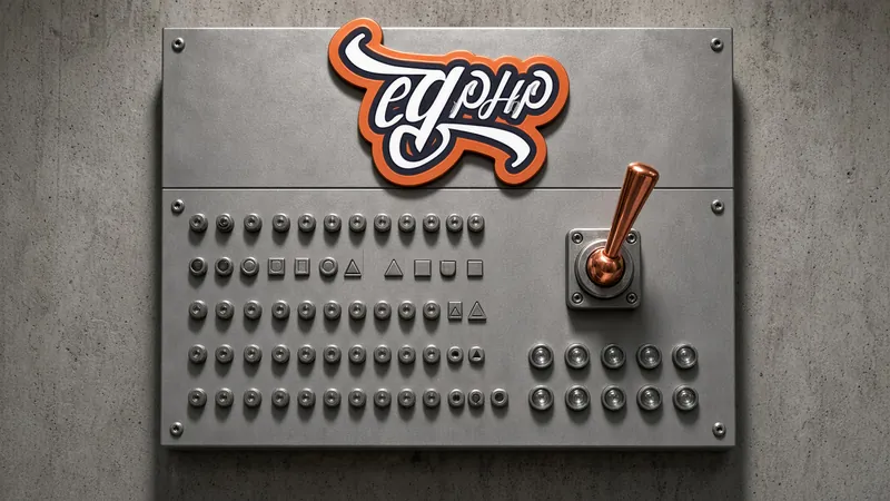 A diagnostic board square on, one lever thrown, the mark on its faceplate
